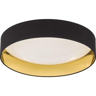 281,95 € Free Shipping | Indoor ceiling light 33W Round Shape 60×60 cm. Living room, dining room and bedroom. Modern Style. Acrylic, Metal casting and Textile. Black Color