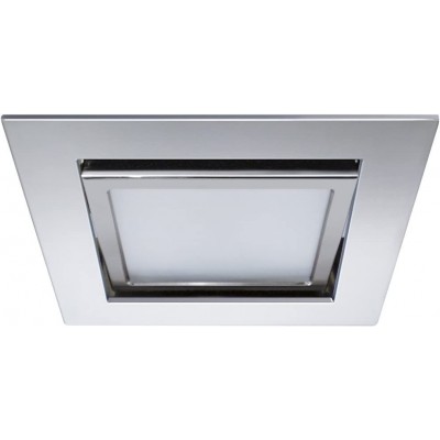 Innendeckenleuchte Quadratische Gestalten 1×1 cm. LED Esszimmer, schlafzimmer und empfangshalle. Rostfreier Stahl. Grau Farbe