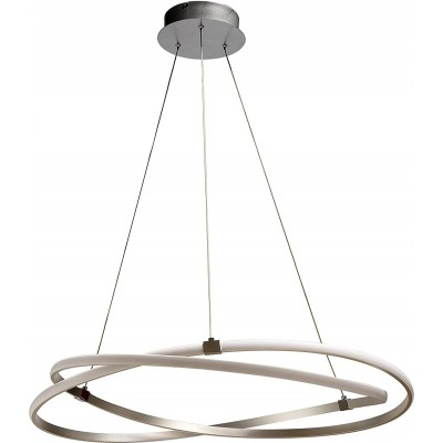 542,95 € Free Shipping | Hanging lamp 42W Round Shape Ø 51 cm. Adjustable height Living room, dining room and bedroom. Modern Style. Steel, Acrylic and Aluminum. Plated chrome Color