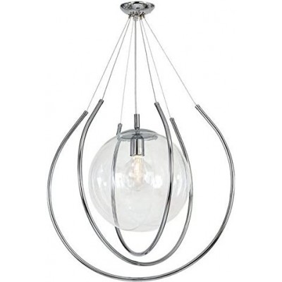 Hängelampe 60W 90×55 cm. Kristall, metall und glas. Überzogenes chrom Farbe