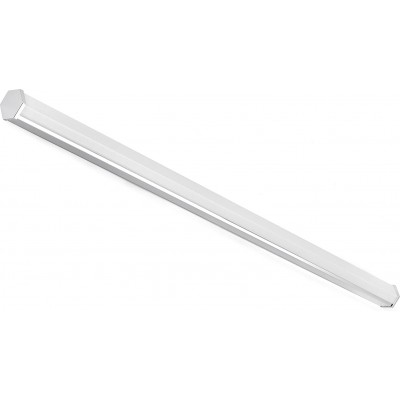 157,95 € Free Shipping | Indoor wall light 8W 4000K Neutral light. Extended Shape 90×40 cm. LED Living room, dining room and bedroom. Modern Style. Aluminum. Plated chrome Color