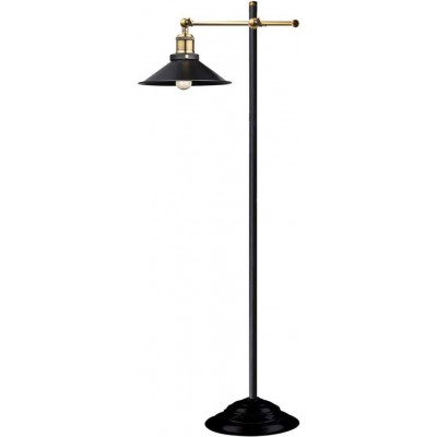 Lámpara de pie Forma Cónica 155×50 cm. Salón, dormitorio y vestíbulo. Estilo moderno e industrial. Metal. Color negro