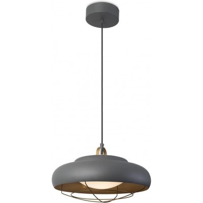 Lámpara colgante 2600W Forma Redonda 40×40 cm. LED Salón, comedor y dormitorio. Estilo moderno. Aluminio. Color gris