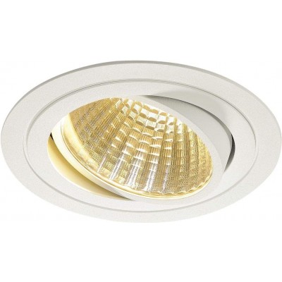 屋内埋め込み式照明 25W 2700K とても暖かい光. 円形 形状 18×18 cm. 位置調整および調整可能な LED リビングルーム, ダイニングルーム そして ベッドルーム. モダン そして 涼しい スタイル. アルミニウム. 白い カラー