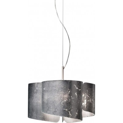 515,95 € Free Shipping | Hanging lamp 70W Cylindrical Shape 40×40 cm. Living room, dining room and lobby. Modern Style. Metal casting and Glass. Gray Color