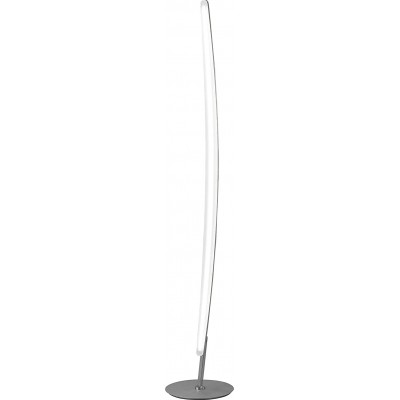 Floor lamp 20W 3000K Warm light. Extended Shape 158×28 cm. Dining room, bedroom and lobby. Modern Style. Acrylic and Aluminum. Aluminum Color
