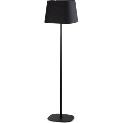 Floor lamp 20W Square Shape Ø 28 cm. Living room, dining room and lobby. Modern Style. Metal casting. Black Color