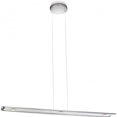 Lámpara colgante Philips 7W Forma Alargada 99×18 cm. LED Salón, comedor y vestíbulo. Metal. Color cromado
