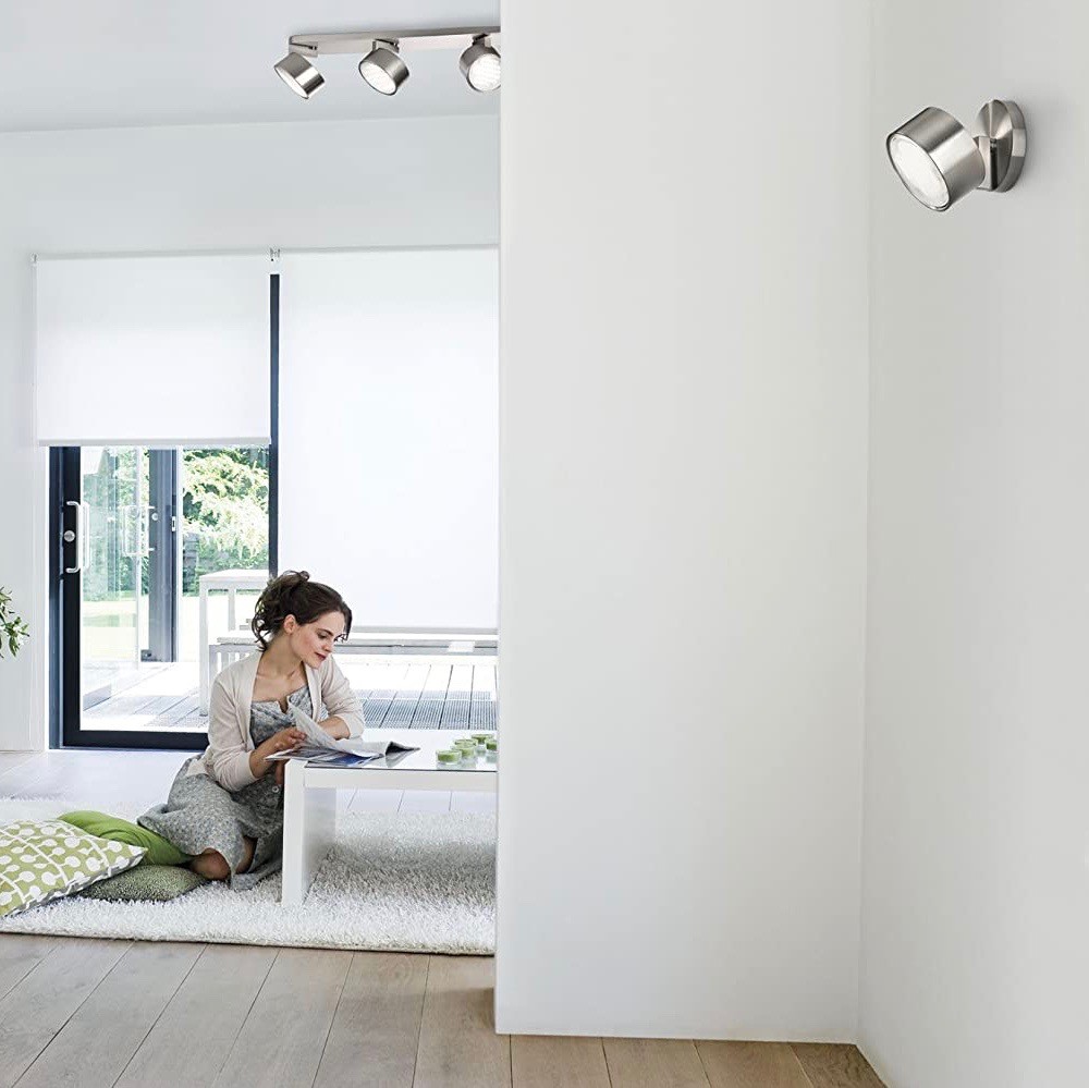 209,95 € Spedizione Gratuita | Faretto da interno Philips 13W 61×12 cm. 4 faretti orientabili Metallo. Colore cromato