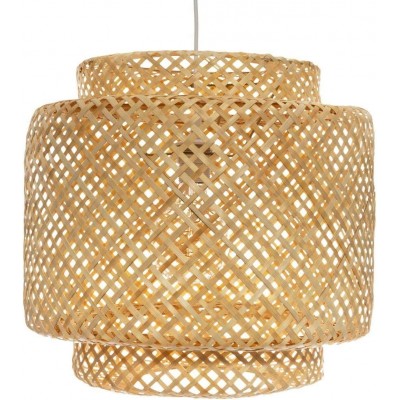 66,95 € Free Shipping | Hanging lamp 40W 40×40 cm. Metal casting and wood. Sand Color