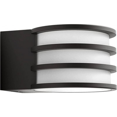 87,95 € Envio grátis | Luz de parede interna Philips 24×19 cm. Led inteligente. Alexa e Google Home Alumínio. Cor preto