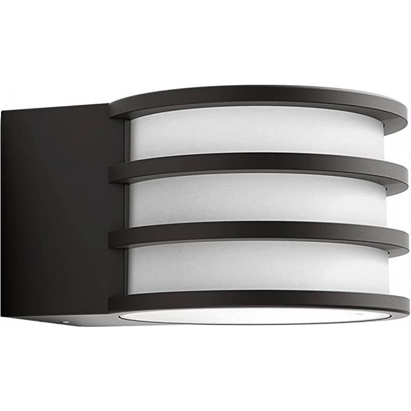 87,95 € Kostenloser Versand | Innenwandleuchte Philips 24×19 cm. Intelligent geführt. Alexa und Google Home Aluminium. Schwarz Farbe