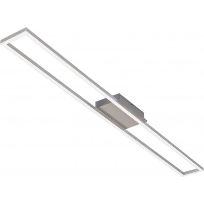 93,95 € Free Shipping | Ceiling lamp 119×15 cm. Dimmable LED memory function Aluminum. Nickel Color