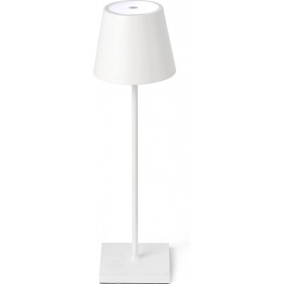 Lampada da tavolo 2W Forma Conica 39×11 cm. Led portatile Soggiorno, sala da pranzo e atrio. Stile moderno. Alluminio. Colore bianca