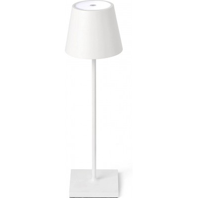 Lámpara de sobremesa 2W 39×11 cm. LED portátil Aluminio. Color blanco