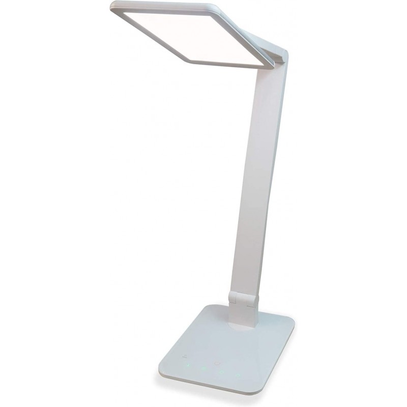 76,95 € Free Shipping | Desk lamp 10W Rectangular Shape 44×37 cm. Adjustable. USB connection Living room, dining room and bedroom. Steel, Acrylic and Glass. White Color