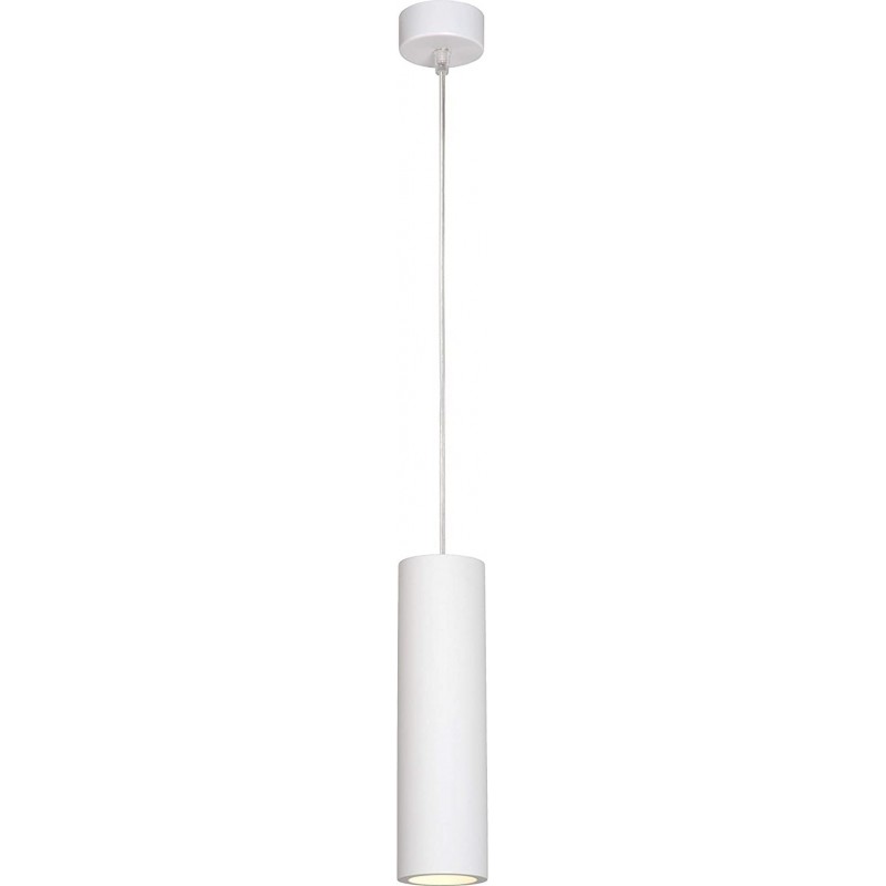 72,95 € Бесплатная доставка | Подвесной светильник 35W Цилиндрический Форма Ø 7 cm. Столовая. Современный Стиль. Металл. Белый Цвет