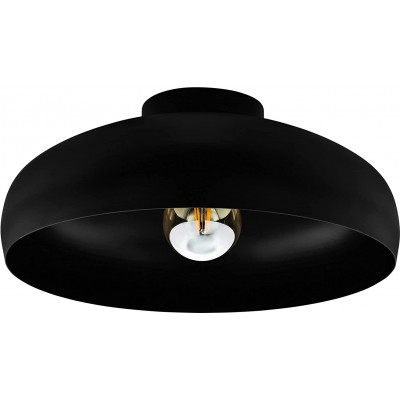 75,95 € Free Shipping | Ceiling lamp Eglo 60W Round Shape 40×40 cm. Living room, bedroom and hall. Modern and industrial Style. Metal casting. Black Color
