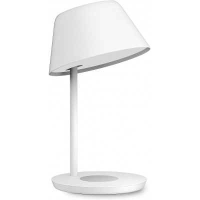 Lámpara de sobremesa 22W 6500K Luz fría. Forma Cónica 29×18 cm. Bandeja portaobjetos Salón, comedor y dormitorio. Estilo moderno. PMMA. Color blanco