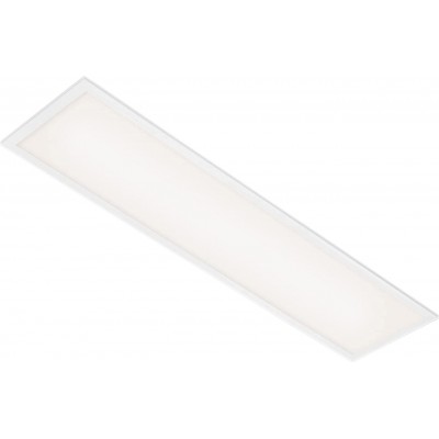 Luz de teto interna 23W Forma Retangular 100×25 cm. LED reguláveis Quarto. Estilo moderno. PMMA e Metais. Cor branco