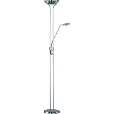 112,95 € Free Shipping | Floor lamp Trio 20W 3000K Warm light. 180×25 cm. Auxiliary lamp for reading Crystal. Nickel Color