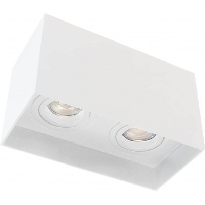 86,95 € Envoi gratuit | Projecteur d'intérieur 20×12 cm. Double mise au point réglable Aluminium. Couleur blanc