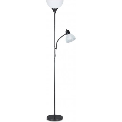 69,95 € Free Shipping | Floor lamp 60W 180×48 cm. Auxiliary reading arm Pmma. Black Color