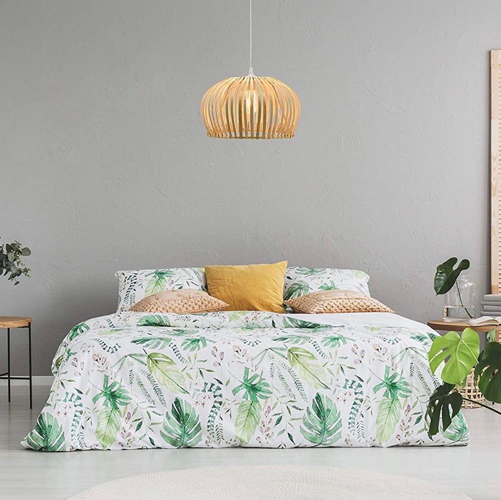 69,95 € Envio grátis | Lâmpada pendurada 60W Ø 35 cm. Madeira. Cor castanho