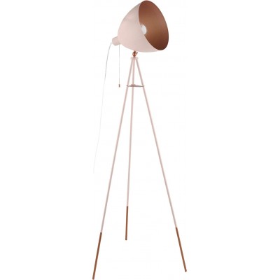 Lampada da pavimento Eglo 60W 150×60 cm. Posto su treppiede Acciaio. Colore rosa