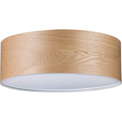 89,95 € Free Shipping | Indoor ceiling light 20W 45×45 cm. Metal casting and wood. Brown Color