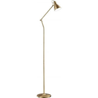 Floor lamp Trio 18W Conical Shape 140×52 cm. Bedroom. Metal casting. Copper Color