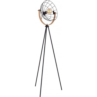 69,95 € Free Shipping | Floor lamp 149×60 cm. Clamping tripod Metal casting. Black Color