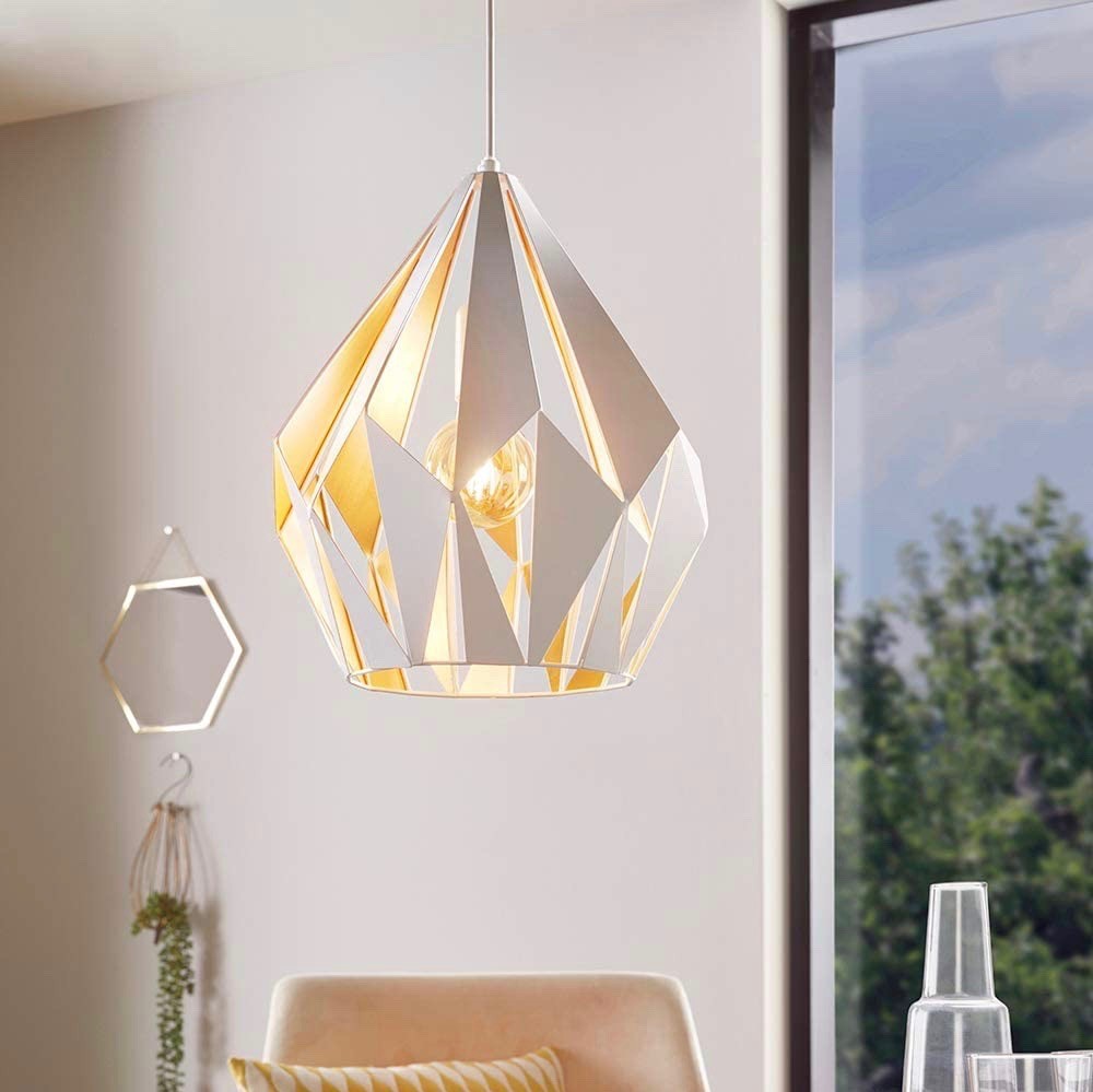 102,95 € Envio grátis | Lâmpada pendurada Eglo 60W Ø 31 cm. Aço. Cor cinza