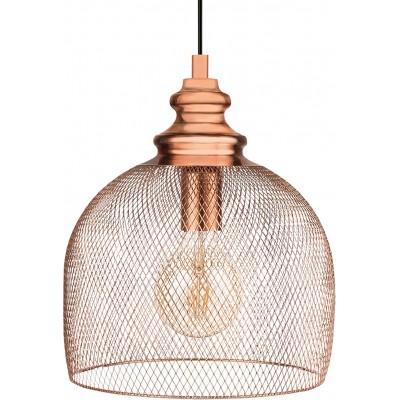 Lámpara colgante Eglo 60W 110 cm. Acero y aluminio. Color cobre