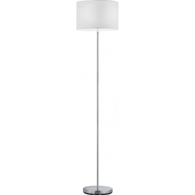 Lámpara de pie Trio 60W Forma Cilíndrica 160×35 cm. Dormitorio. Estilo moderno. Metal. Color níquel