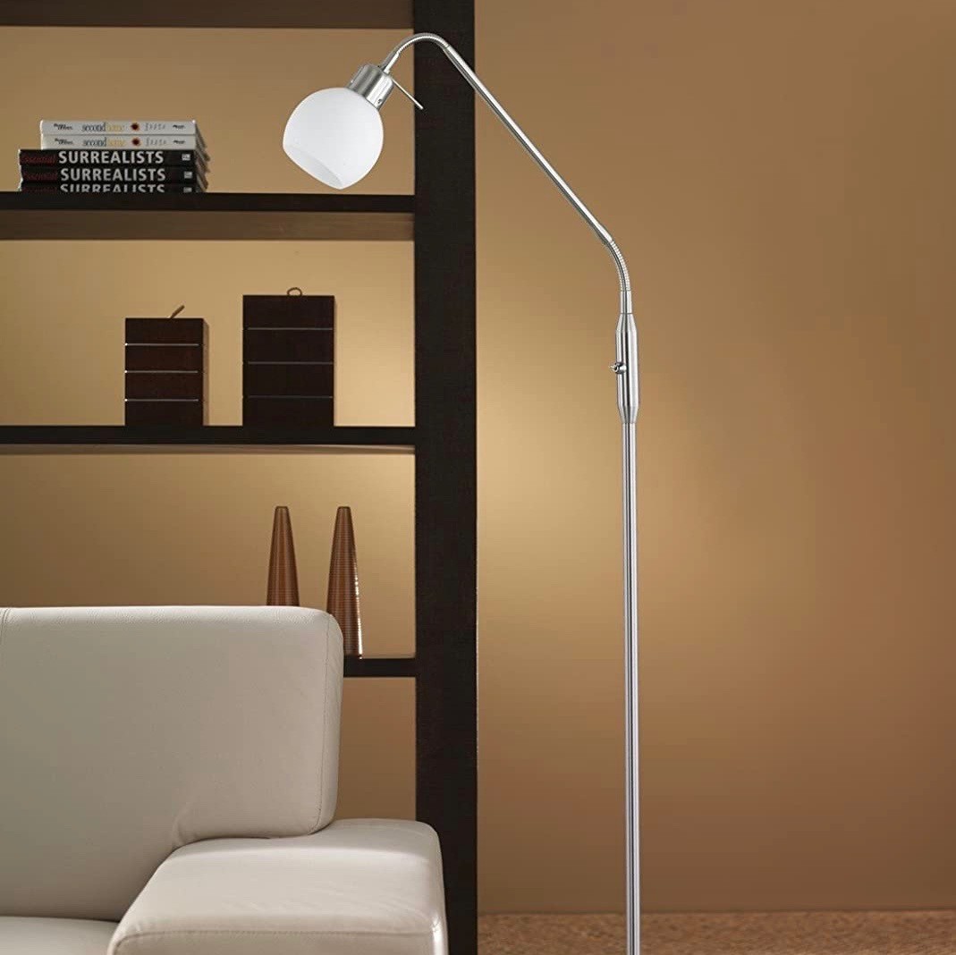 89,95 € Free Shipping | Floor lamp Trio 150×23 cm. LED Metal casting. Nickel Color