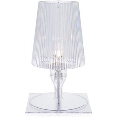 Lampada da tavolo 28W Forma Cilindrica 31×19 cm. Sala da pranzo, camera da letto e atrio. Cristallo. Colore grigio