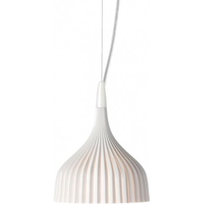 Lampe à suspension 28W Façonner Conique Ø 13 cm. Salle à manger, chambre et hall. Style moderne. Polycarbonate. Couleur blanc