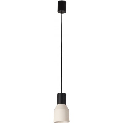 Lampe à suspension 15W Façonner Cylindrique Ø 12 cm. Salle, chambre et hall. Style moderne et frais. Métal. Couleur beige