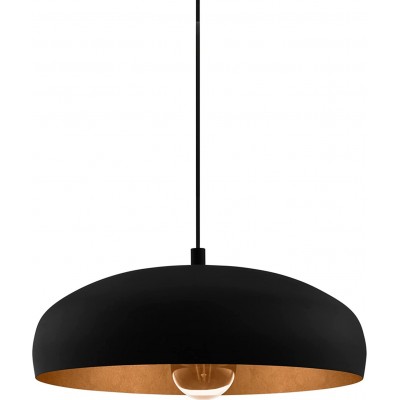 92,95 € Free Shipping | Hanging lamp Eglo 60W Round Shape 110×40 cm. Living room, dining room and bedroom. Modern Style. Black Color