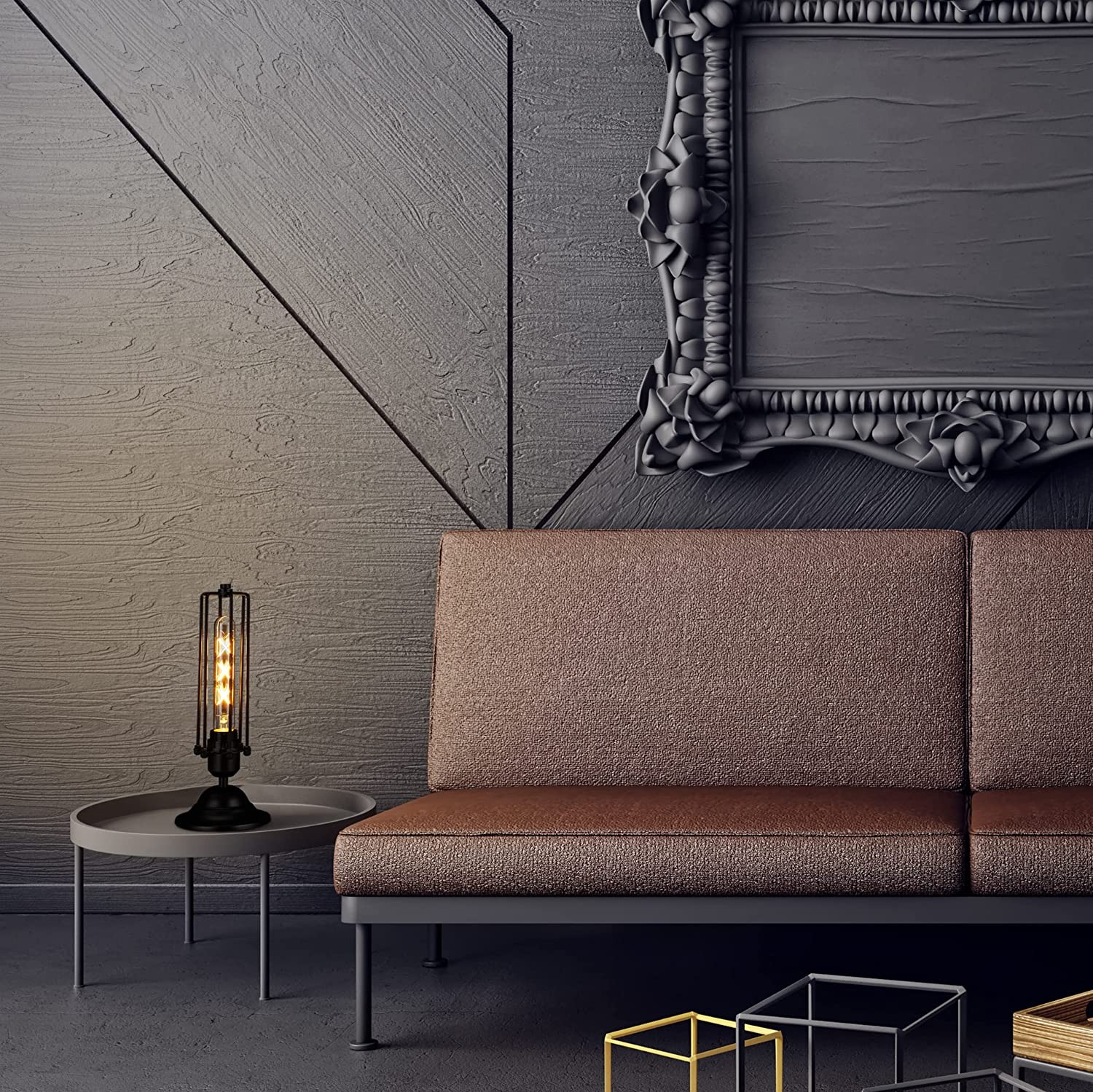 74,95 € Envío gratis | Lámpara de sobremesa 33×13 cm. Metal. Color negro