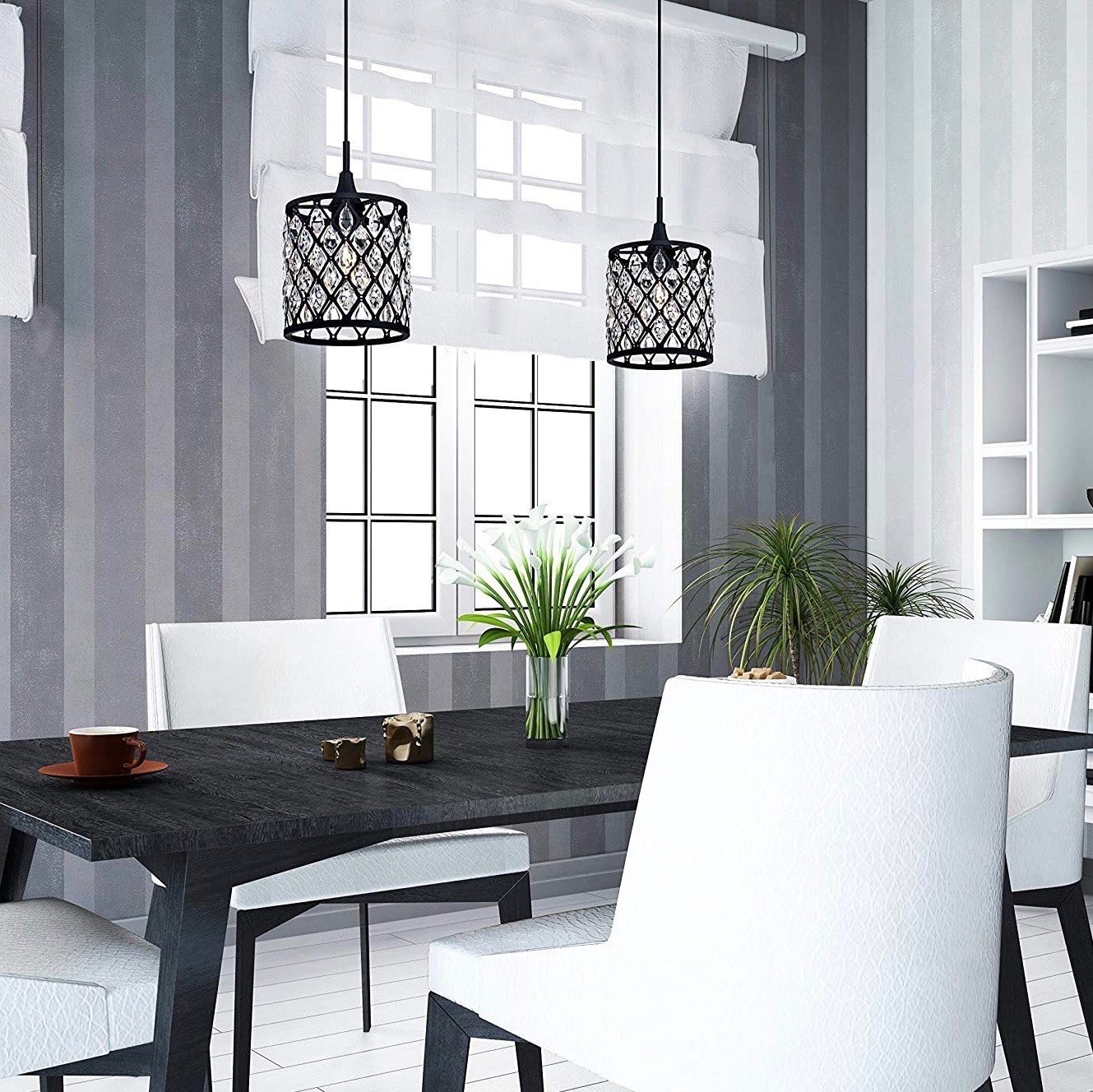 79,95 € Free Shipping | Hanging lamp 60W LED Metal casting. Black Color