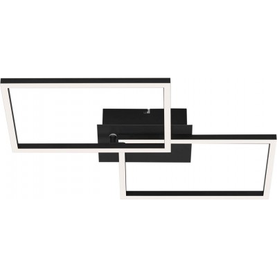 95,95 € Spedizione Gratuita | Lampada da soffitto 50×39 cm. LED dimmerabili Telecomando. funzione luce notturna Metallo. Colore nero