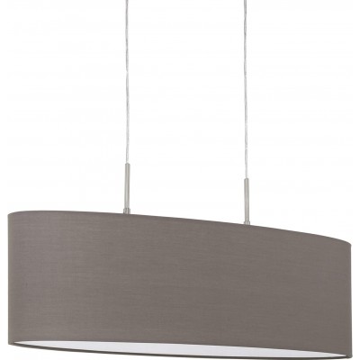 Lampada a sospensione Eglo 60W Forma Ovale 110×75 cm. Soggiorno, camera da letto e atrio. Stile moderno. Colore argento