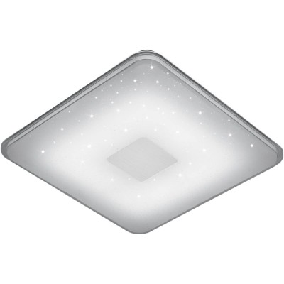 Luz de teto interna Trio 30W 3000K Luz quente. Forma Quadrado 43×43 cm. LED com controle remoto Quarto. Estilo moderno. Acrílico. Cor branco
