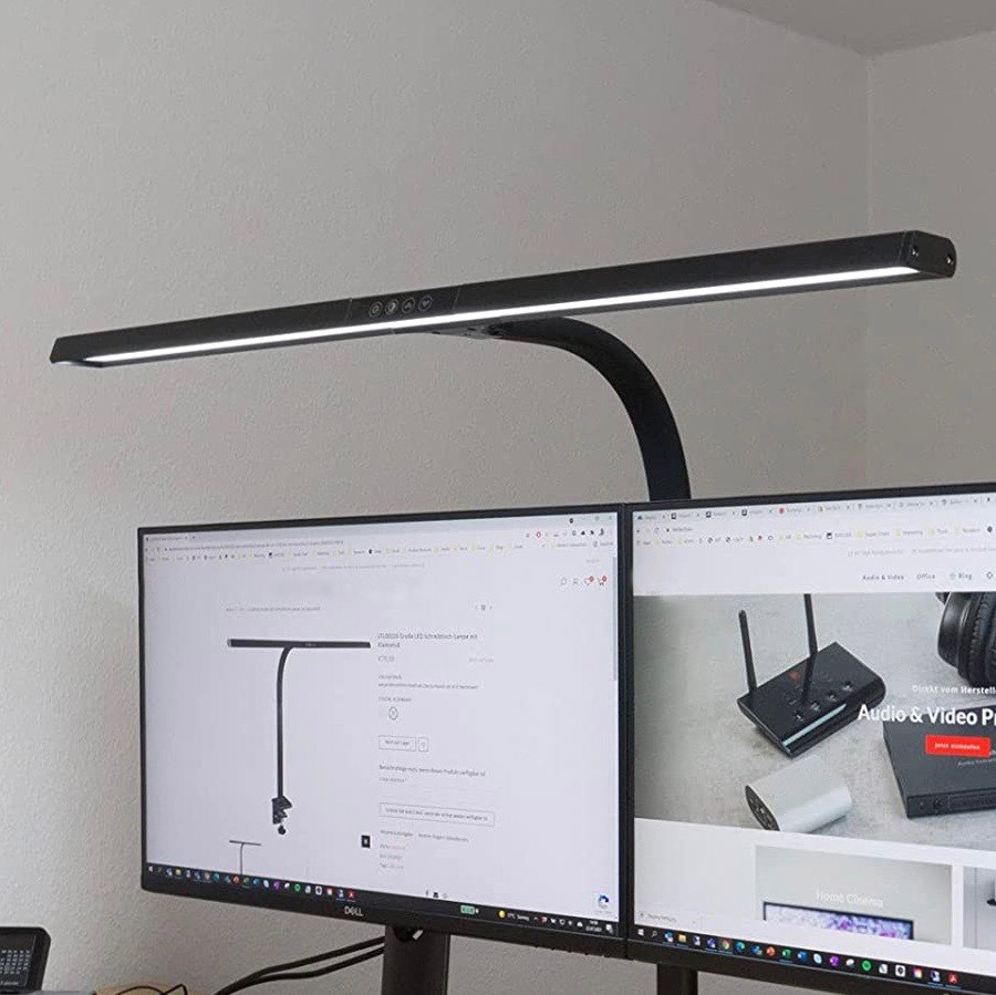 119,95 € Free Shipping | Technical lamp 20W 80×65 cm. Dimmable LED. Table fastening with clip Black Color