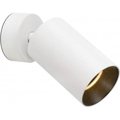 58,95 € Free Shipping | Indoor spotlight 8W 3000K Warm light. Cylindrical Shape 13×6 cm. Adjustable Living room, dining room and bedroom. Aluminum and Polycarbonate. White Color