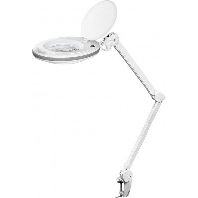 テクニカルランプ 円形 形状 10×7 cm. 照明付き多関節拡大鏡 リビングルーム, ベッドルーム そして ロビー. PMMA. 白い カラー