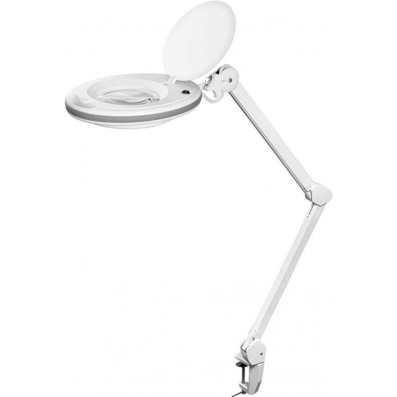 99,95 € Free Shipping | Technical lamp 10×7 cm. Articulated magnifying glass with illumination Pmma. White Color