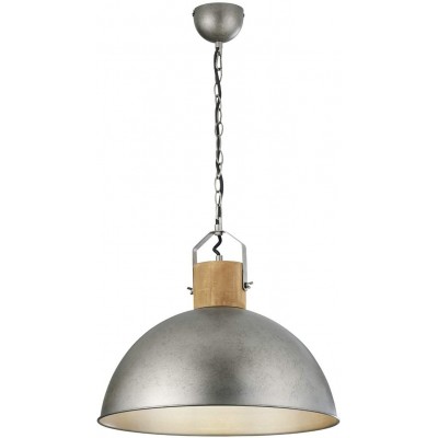 Hanging lamp Trio 60W Round Shape 150×45 cm. Living room, dining room and lobby. Modern Style. Metal casting. Nickel Color